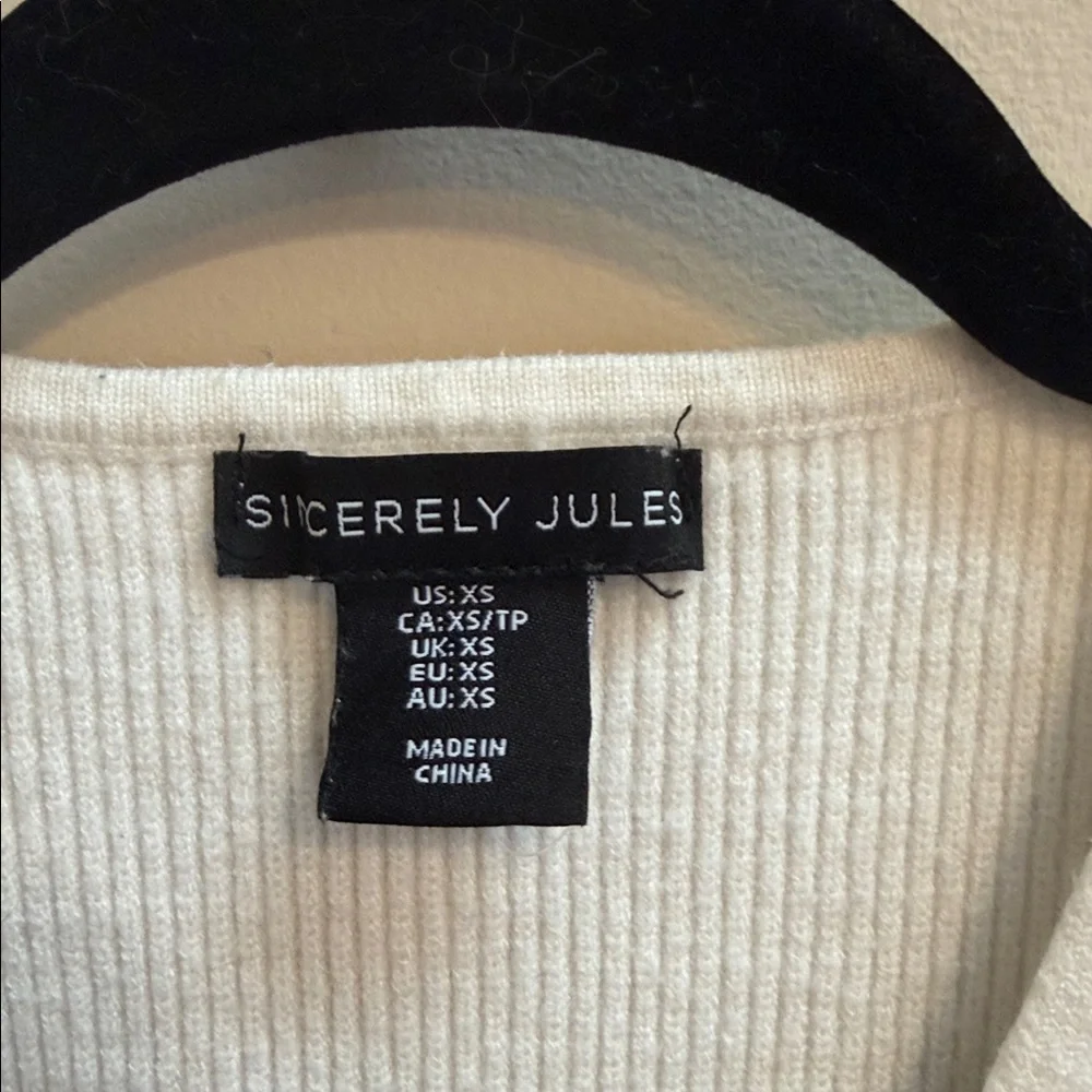 Sincerely Jules Ivory Knit Button Vest - Picture 4 of 4